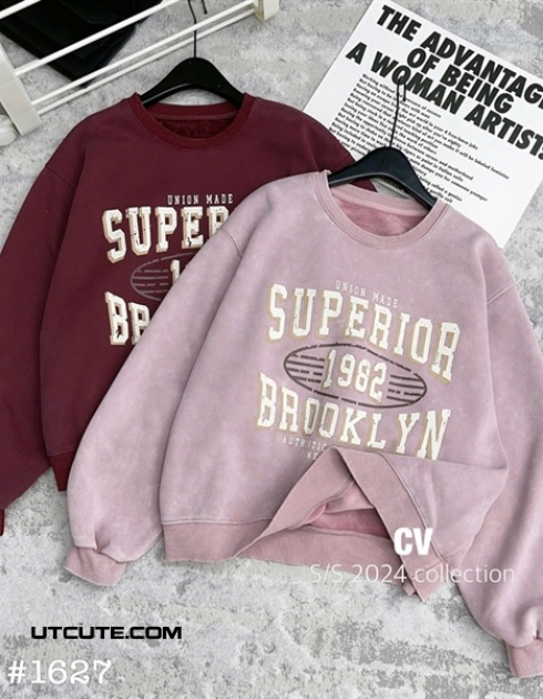 SWEATER NỈ LÓT LÔNG 1627#
