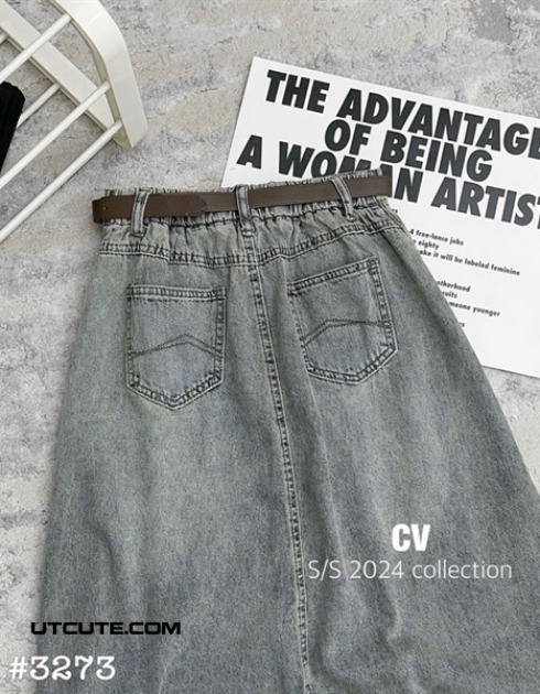 CHÂN VÁY JEAN DÀI 3273#