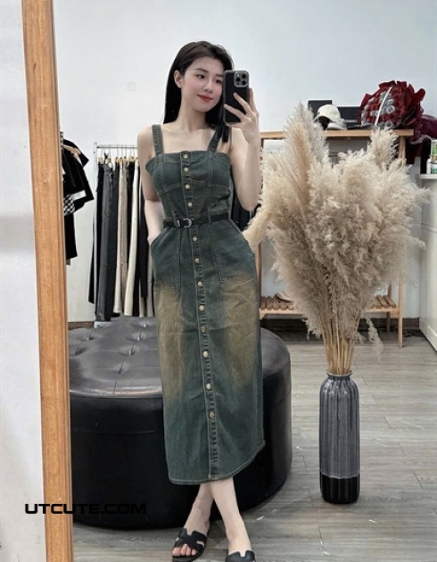 ĐẦM JEAN 2 DÂY 23101#