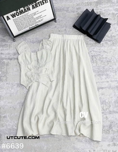 SET ÁO ĐŨI + CV DÀI 6639#