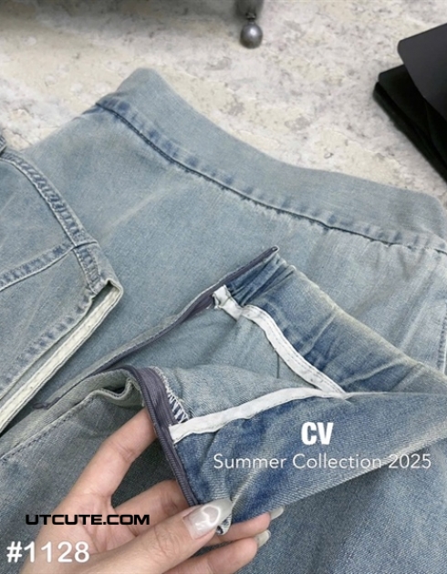 SET ÁO + CV JEAN DÀI 1128#