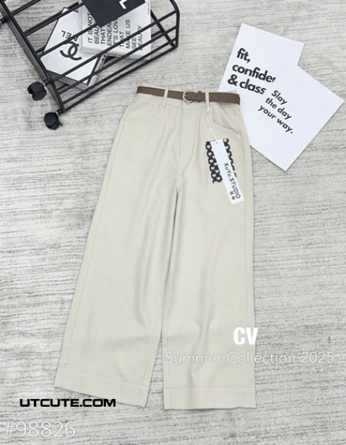 QUẦN VẢI MỀM ỐNG XUÔNG 98826#