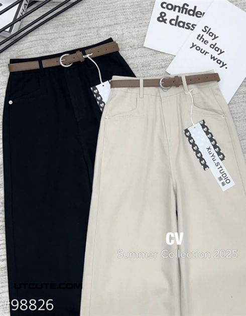 QUẦN VẢI MỀM ỐNG XUÔNG 98826#