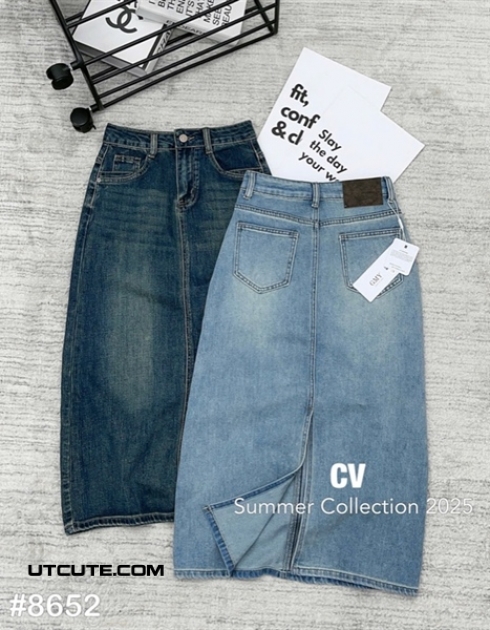 CHÂN VÁY JEAN DÀI 8652#