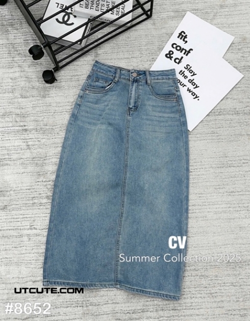 CHÂN VÁY JEAN DÀI 8652#