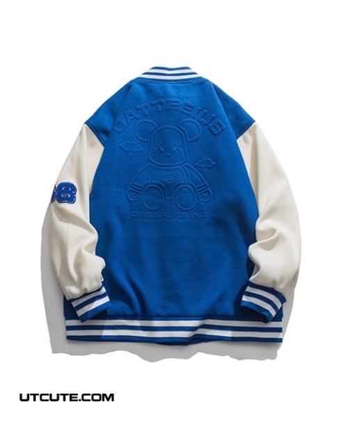 ÁO KHOÁC BOMBER GẤU NỔI 3611#