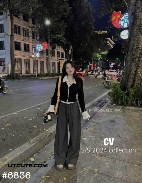 QUẦN VẢI ỐNG XUÔNG 6836#