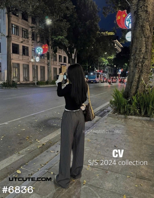 QUẦN VẢI ỐNG XUÔNG 6836#
